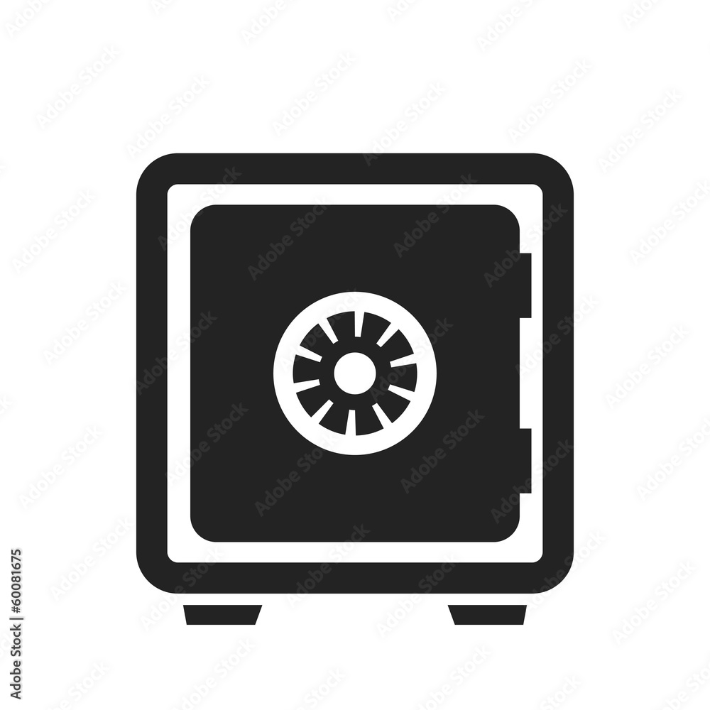 bank safe black icon. vector illustration bank safe black icon. vector illustration