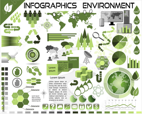 Infographics Environment Ecology EPS10
