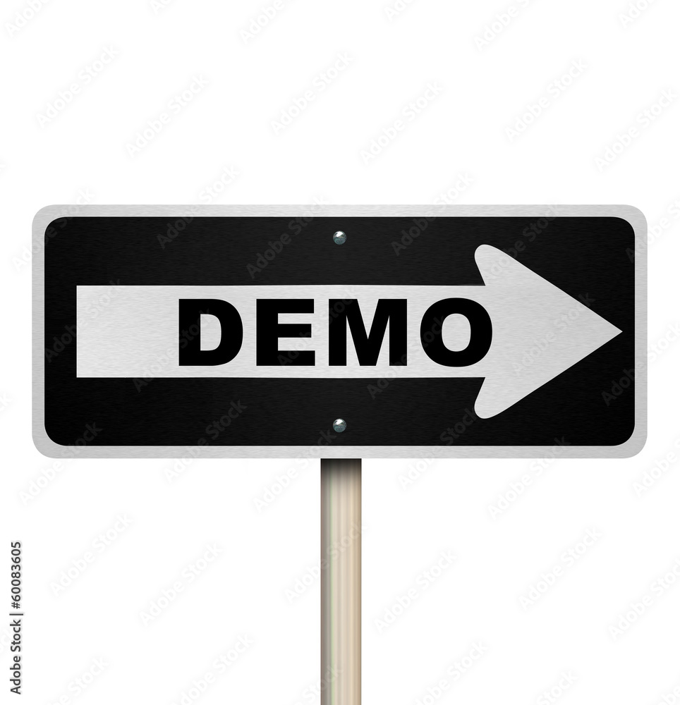 Demo Product Demonstration Road Sign Service Example Demo Product Demonstration Road Sign Service Example