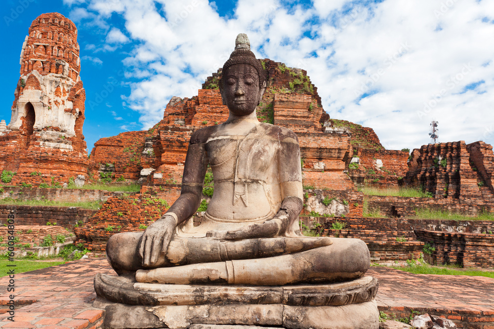 bouddha, temple de wat phra mahathat, Thaïlande bouddha, temple de wat phra mahathat, Thaïlande