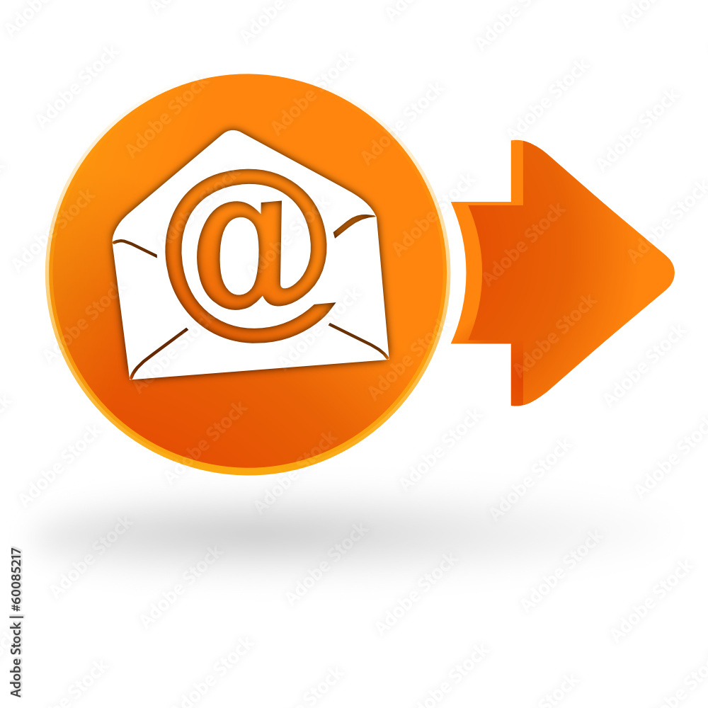 courrier électronique sur symbole web orange courrier électronique sur symbole web orange
