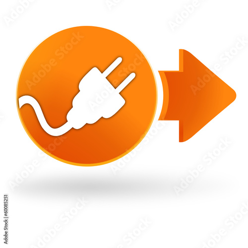 électrique sur symbole web orange