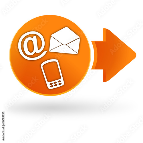 nous contacter sur symbole web orange