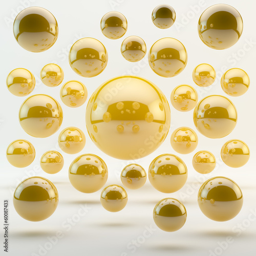 Abstract yellow geometric shapes from rounds