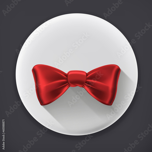 Bow tie, long shadow vector icon