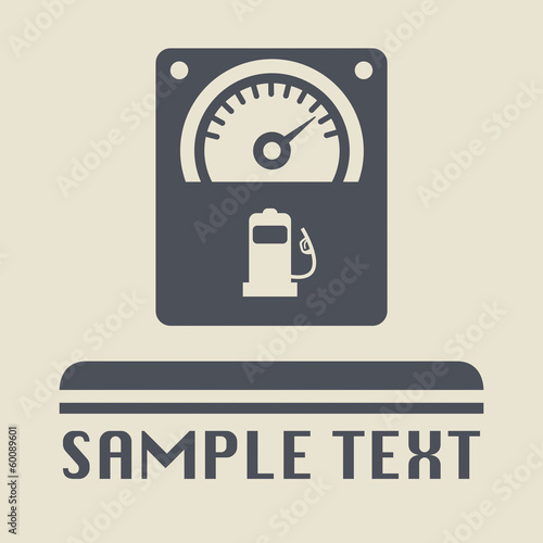 Fuel gauge icon or sign, vector illustration