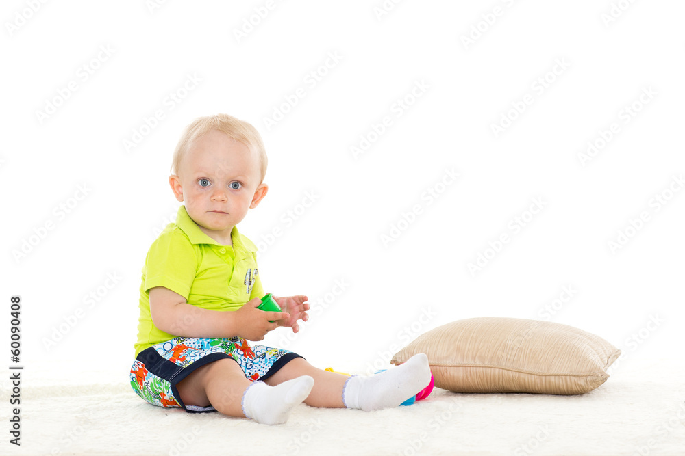 Sweet small baby with toy. Sweet small baby with toy.