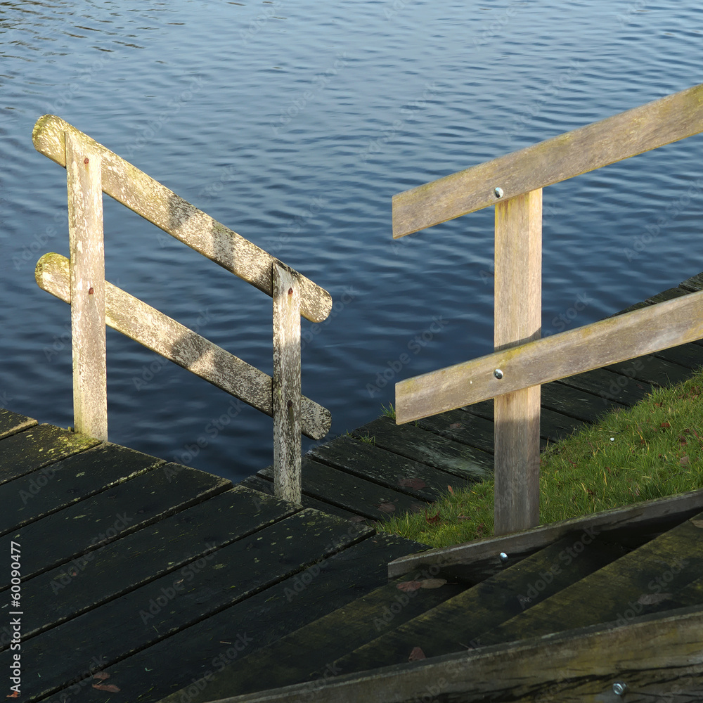 Naklejka premium Balustrades on the pier margin