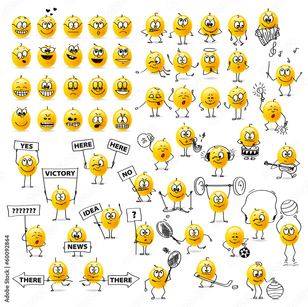 Fototapeta premium biggest collection of vector Smiley