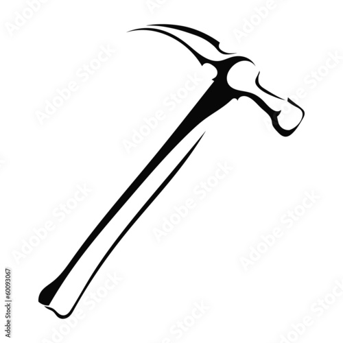 Black silhouette of a hammer