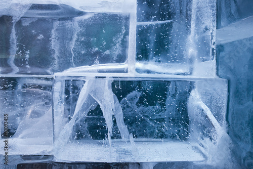 Obraz na płótnie ice blocks wall