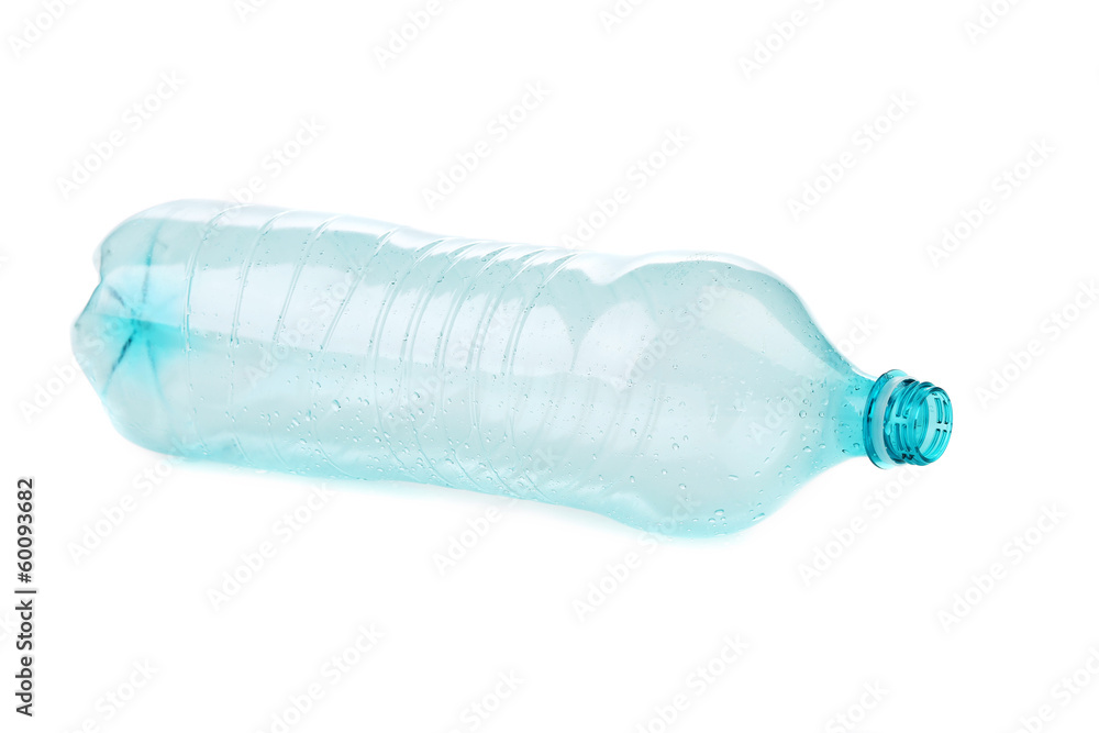 Empty opened plastic bottle. Empty opened plastic bottle.