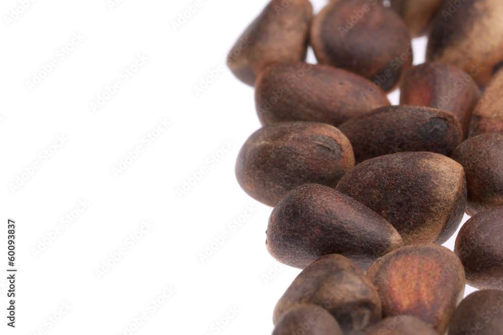 Close up of pine nuts. Close up of pine nuts.
