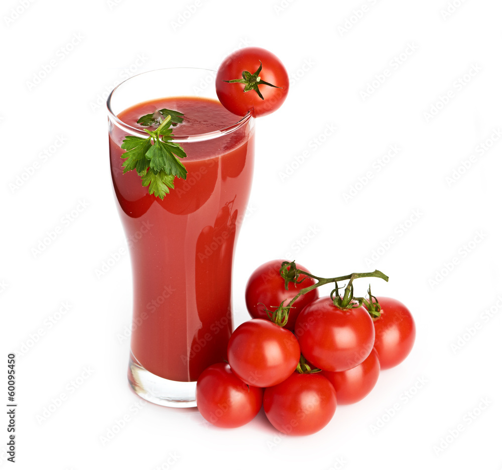 Tomato juice isolated on white background Tomato juice isolated on white background