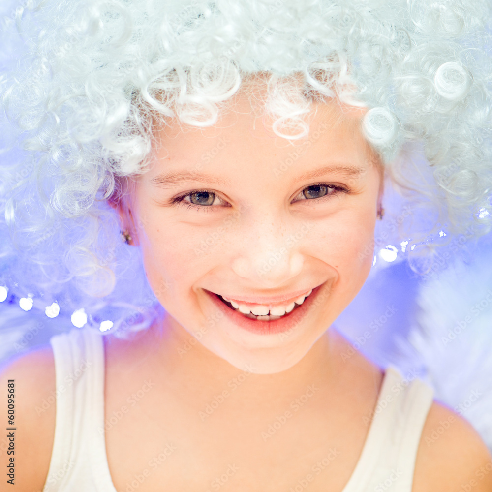 little girl in a white wig little girl in a white wig