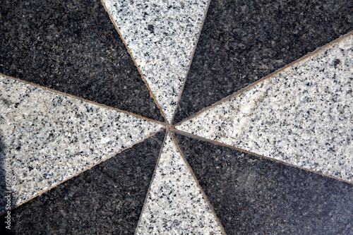 abstrac black white pavement in spain lanzarote africa