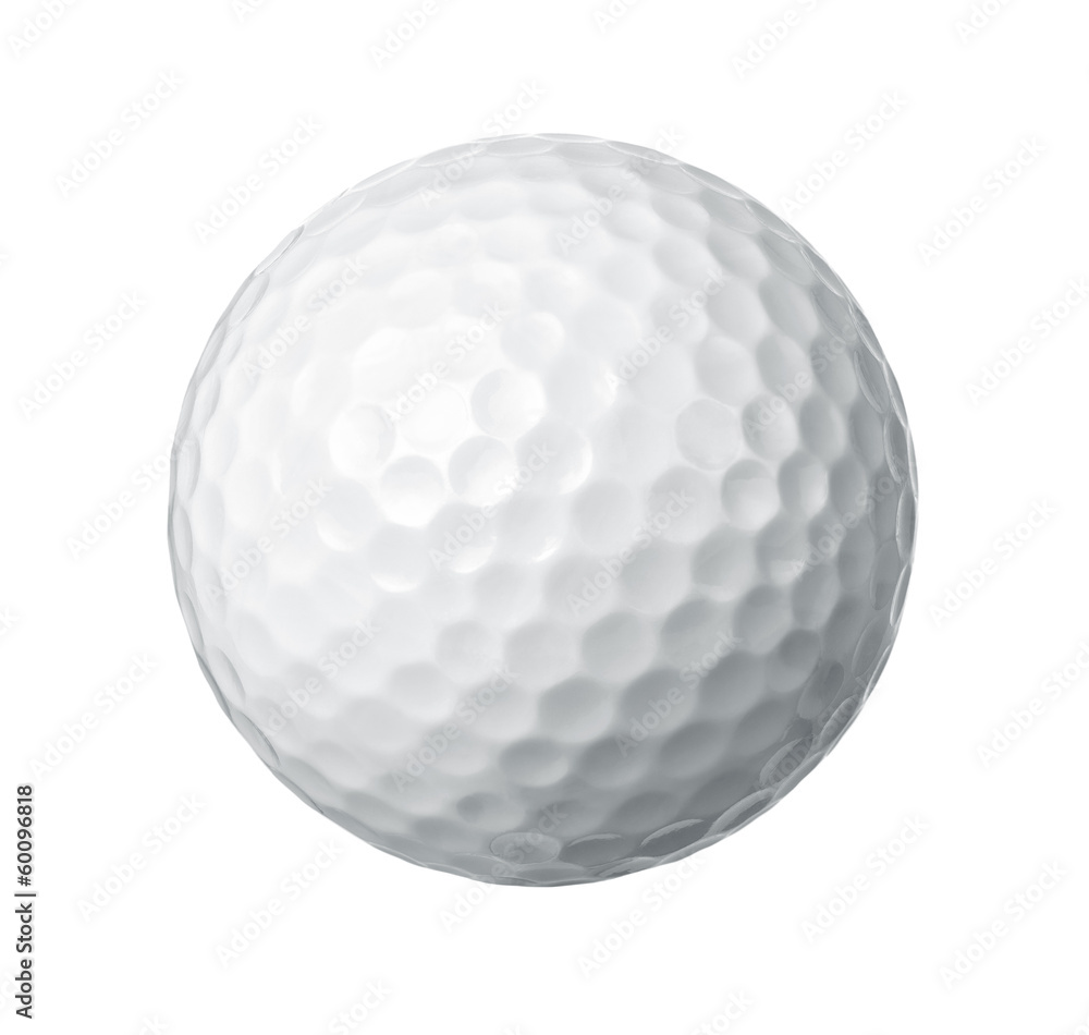 dienblad vrijheid verlies uzelf Stof per meter Close up van een golfbal geïsoleerd op een witte achtergrond  - Nikkel-Art.nl