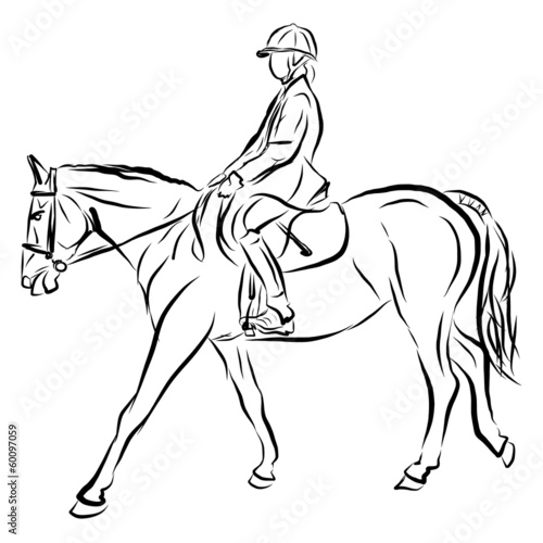 horse ridding young girl show jumping