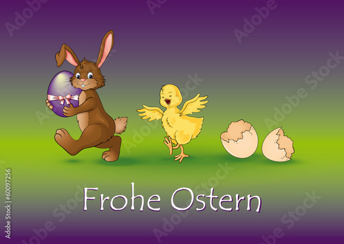 Postkarte Frohe Ostern Grußkarte