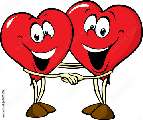 two hearts in love