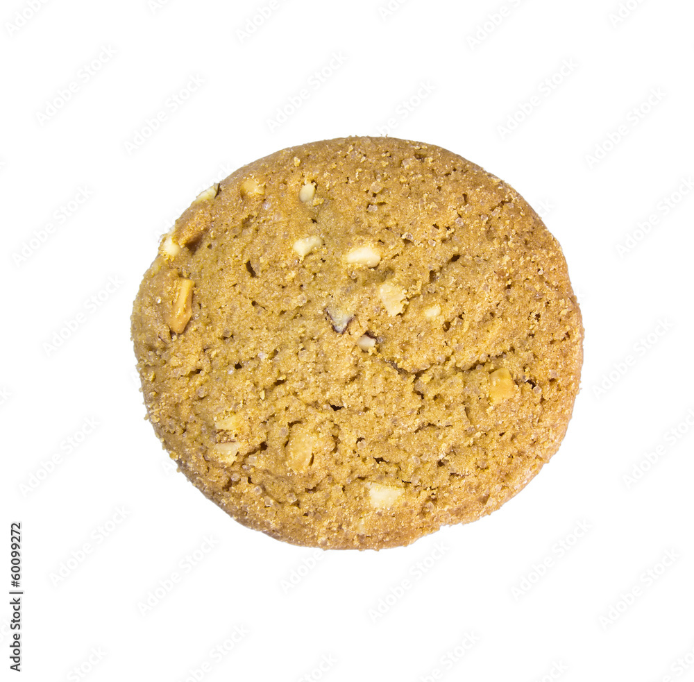 Almond cookie on white background Almond cookie on white background