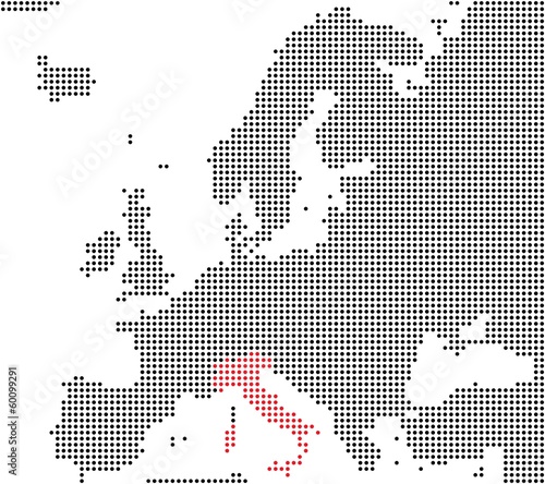 Italien - Serie: Pixelkarte Europa