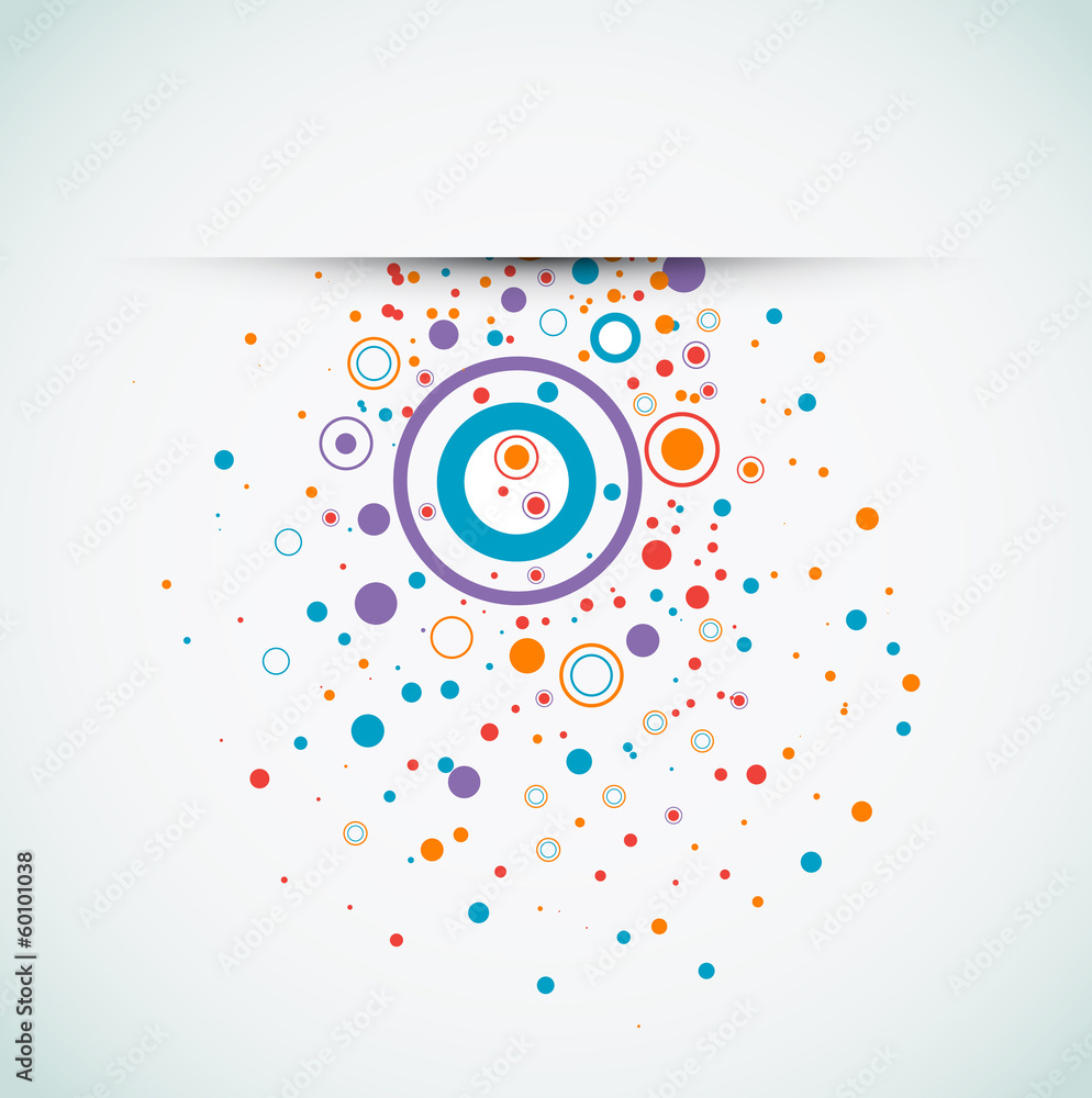 Abstract background with color circlec and dotts Abstract background with color circlec and dotts
