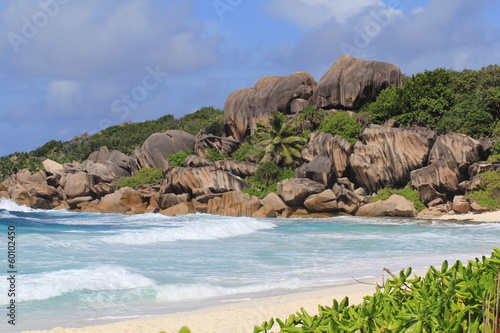 Plage de rêve , aux îles Seychelles