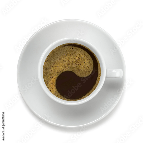 coffe cup with yin-yang symbol