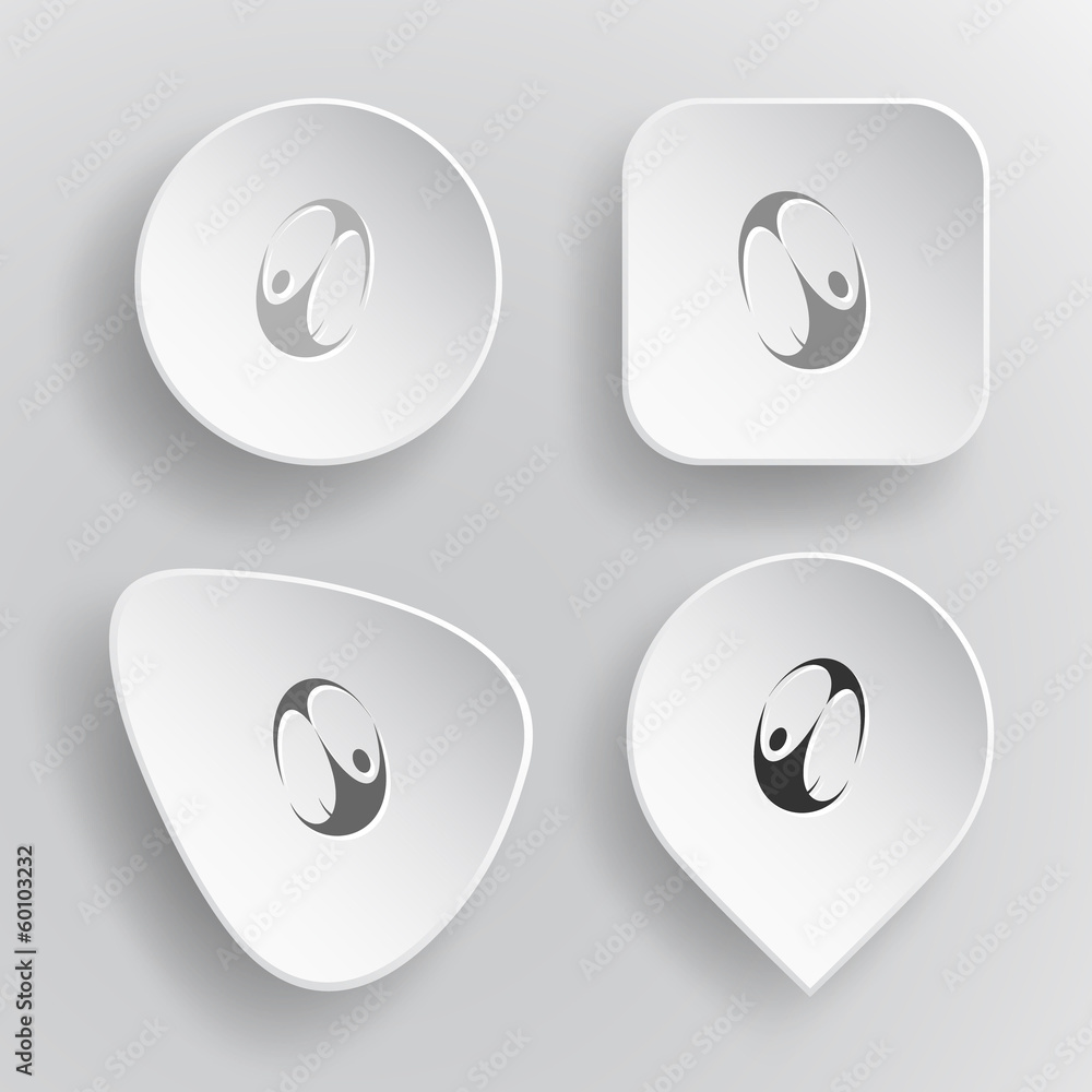 Skydiver. White flat vector buttons on gray background. Skydiver. White flat vector buttons on gray background.