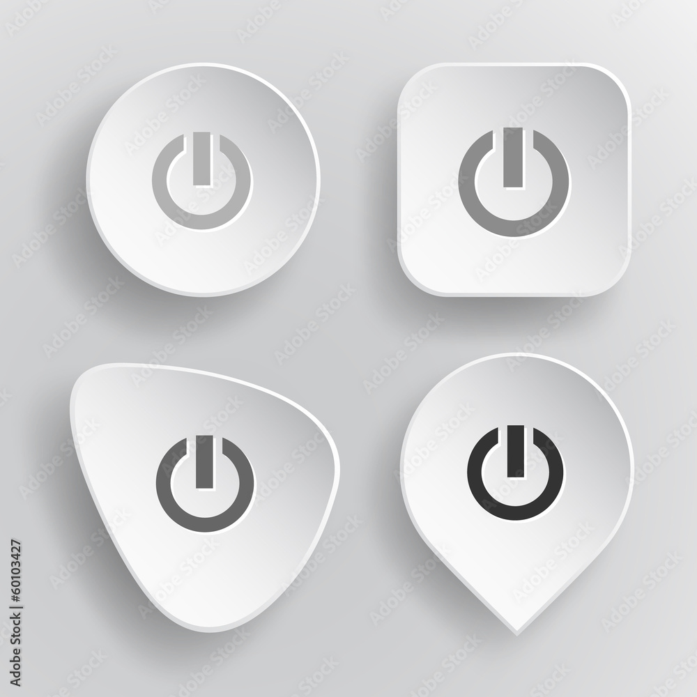 Switch element. White flat vector buttons on gray background. Switch element. White flat vector buttons on gray background.