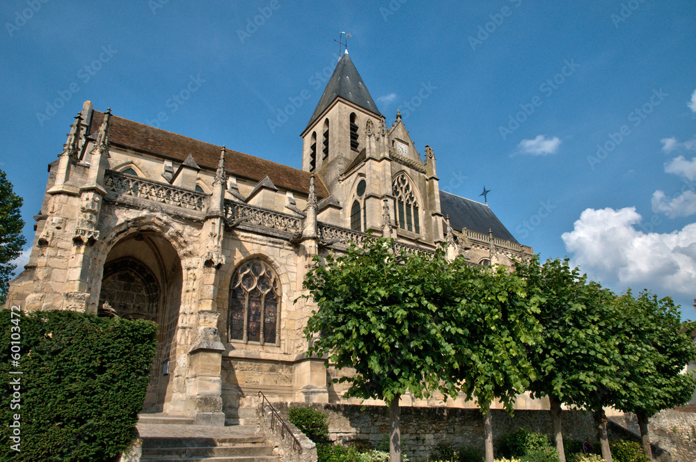 France, historical church of Triel sur Seine