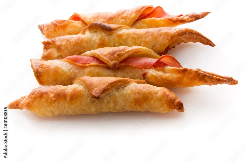 Croissants au bacon. Croissants au bacon.