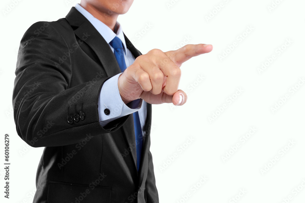 businessman hand pushing virtual screen businessman hand pushing virtual screen