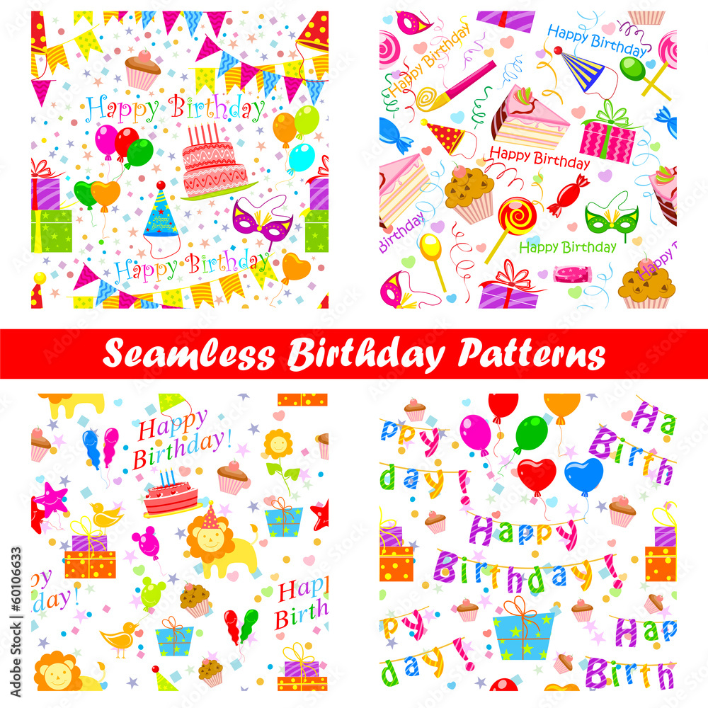 Seamless Birthday Pattern Seamless Birthday Pattern