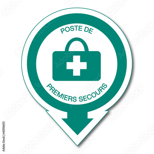 Panneau Poste de premiers secours.