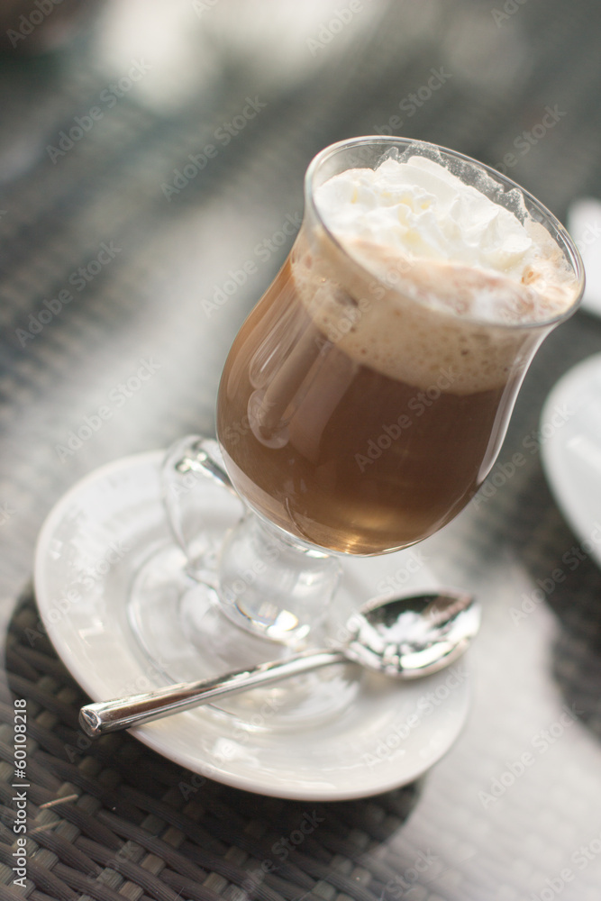 A cup of irish coffee A cup of irish coffee