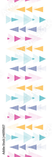 Vector abstract ikat textured arrows stripes vertical border