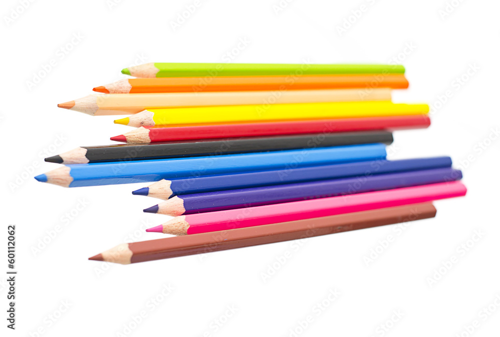 Fototapeta premium Colored pencil isolated on white