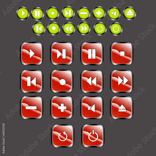 Media Player Buttons set
