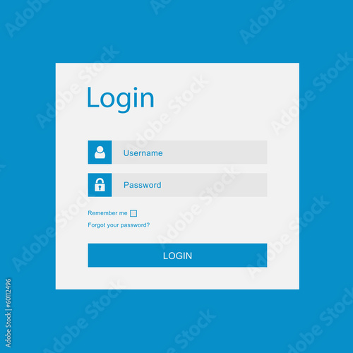 Vector login interface - username and password