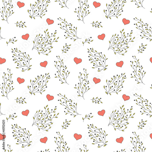 hand drawn floral seamless ...