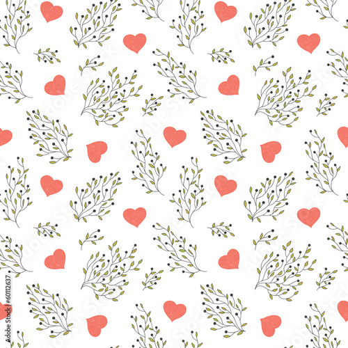 hand drawn floral seamless ...