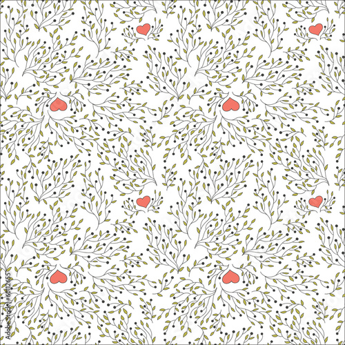 hand drawn floral seamless ...