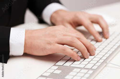 businessman working with keyboard