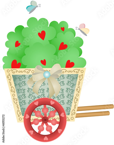 Cart Garden with Heart Tree
