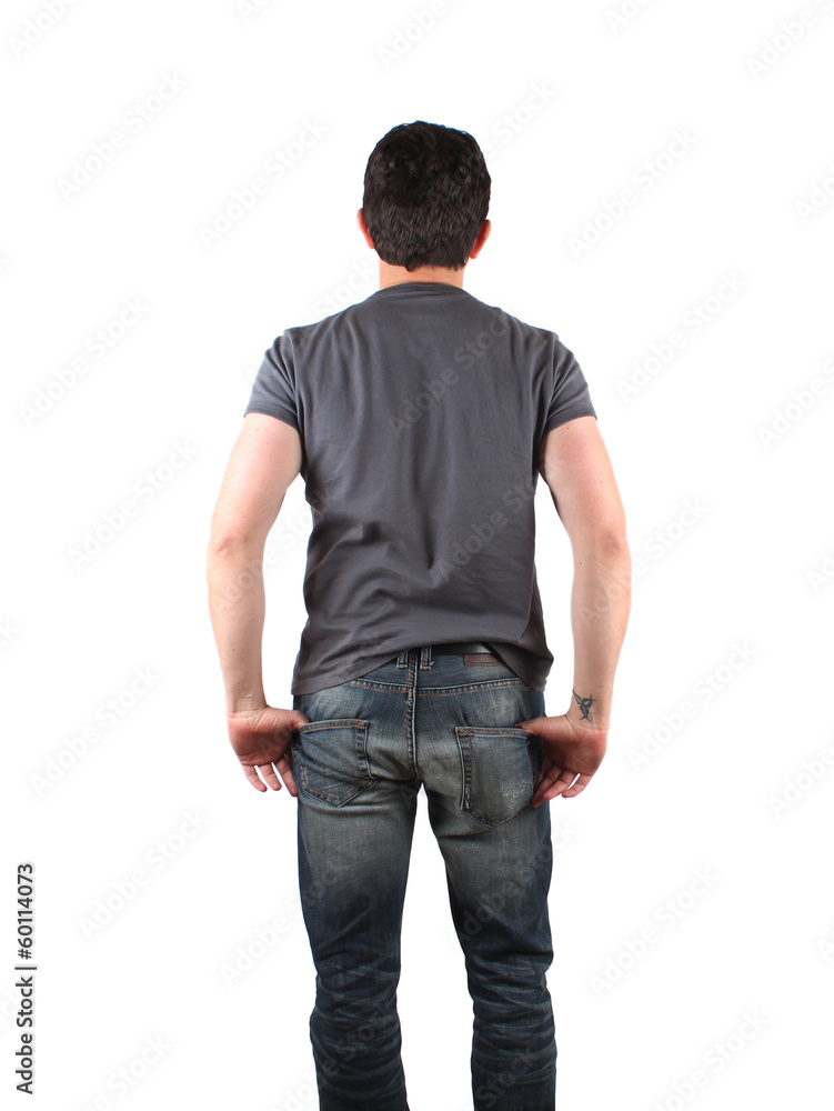 Back view of young man Back view of young man