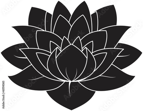 Fototapeta Naklejka Na Ścianę i Meble -  Lotus Silhouette