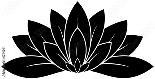 Fototapeta Naklejka Na Ścianę i Meble -  Lotus Silhouette