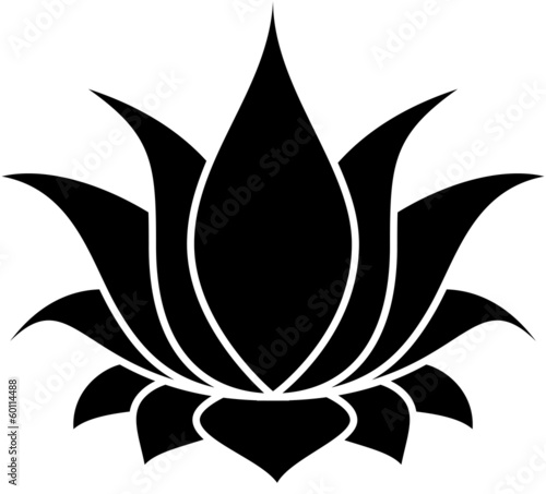 Fototapeta Naklejka Na Ścianę i Meble -  Lotus Silhouette